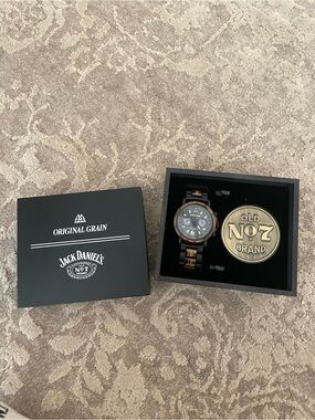 Jack Daniel’s Men’s Wood Accent Watch - Brown/Black